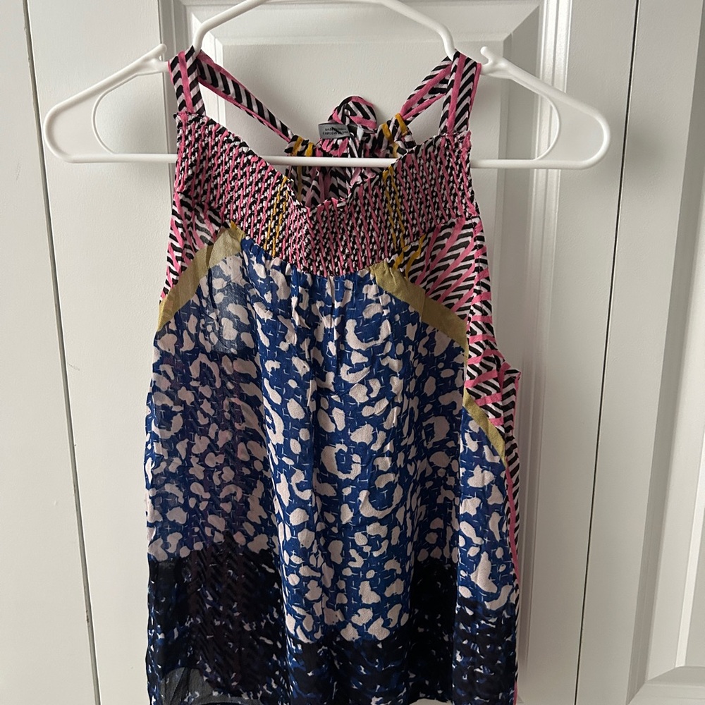 Anthropologie Purple and Pink Sleeveless Tank Top